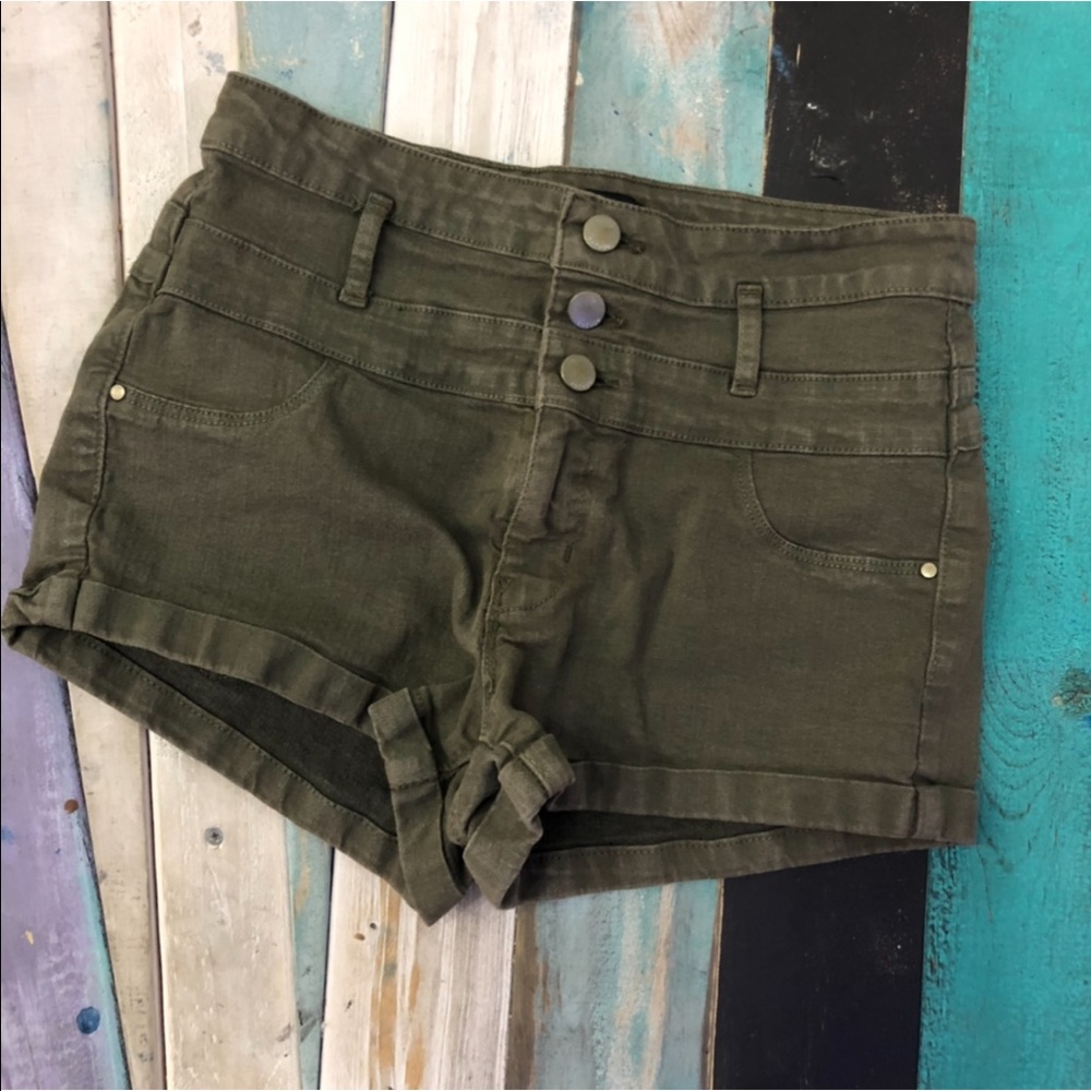 Refuge High Waist Cuffed Shorts. 6